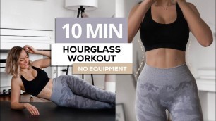 '10 MIN HOURGLASS WORKOUT - Abs & Booty: Schmale Taille, Großer Po / No Equipment | Katharina Lambers'