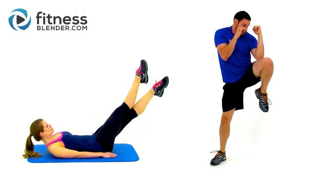 'No Burpee HIIT Cardio and Abs Workout -- Fat Burning Bodyweight Cardio without Burpees'