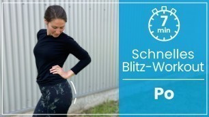 '7 Minuten Po Workout für Zuhause ➡️ Dein Blitz Workout ohne Geräte!'