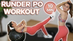 '10 MIN PO WORKOUT mit Gymnastikball | Knackigen Po zuhause aufbauen!'