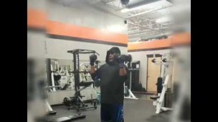 'CY Working out at DTS Fitness in Carrollton, Texas'