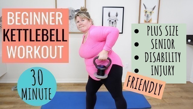 'ALL STANDING Beginner FULL BODY Kettlebell Workout / Plus Size, Senior, Disability, Injury FRIENDLY'