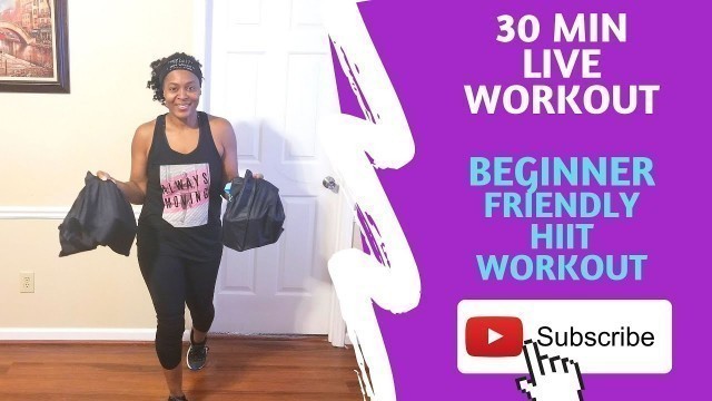 'Christian Workout | 30 Min Cardio HIIT | Using bags of canned goods as weights'