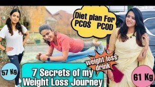 'Secrets Of My Weight Loss Journey|Diet Plan For PCOS/PCOD | Lintu Rony | Fitreat Couple'