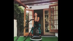 'Nicole Scherzinger shows Work Out Routine.