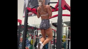 'Pull Up Workout at Gym Lauren Simpson #shorts'