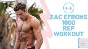 'ZAC EFRON\'S 1000 REP WORKOUT *help me* | heymaxinesplace #1000repworkout #zacefron #celebrityworkout'