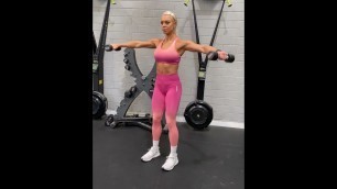 'hot Blonde Female Fitness Model Lauren Simpson 