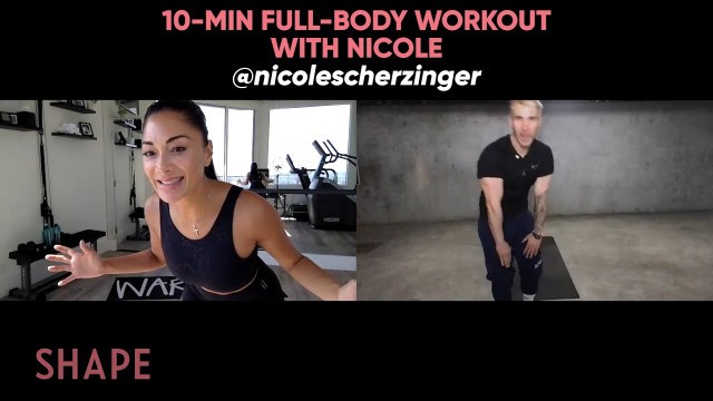 '10-Minute Full-Body Workout with Nicole Scherzinger | At-Home Workouts | SHAPE'