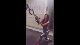 'Nicole Scherzinger pumps, squats and thrusts in serious workout | GET THE PUMP 2018'