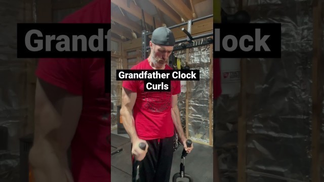 'Hitting the grip - forearms - biceps with these curls using the Rogue Fitness Grandfather Clocks'