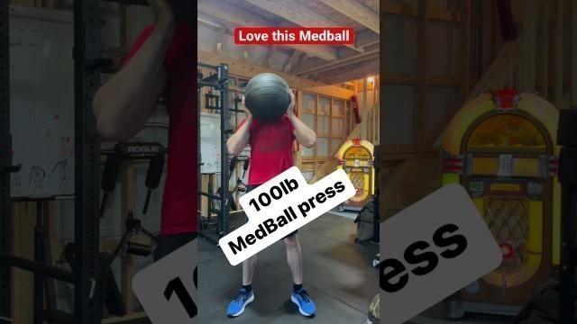 'Our 100lb Medball we got from Rogue Fitness always comes in handy.  Lots of cool workouts with this'