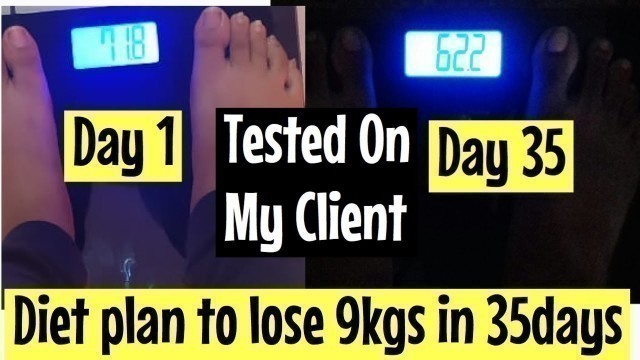 'Diet plan to lose 9kgs in 1 Month | Indian Low carb diet plan | Azra Khan Fitness'