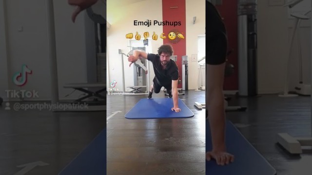 'Trotz lädirter Schulter #emojichallenge #challenge #gym #fit #sport #sports #fitness #pushups'