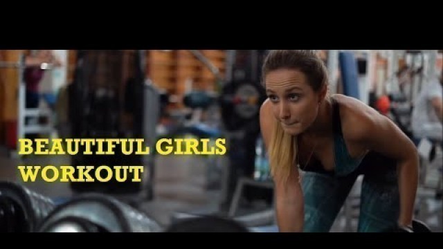 'Beautiful girls workout, girls fitness exercise'