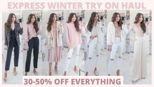 'EXPRESS SALE WINTER TRY ON HAUL 2022 | Chic Winter Outfit Ideas'