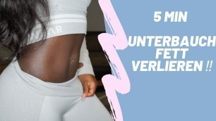 'Unteres Bauchfett verlieren | 5 min workout für zuhause | Für Frauen'