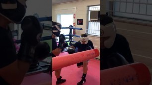 'Bayden and Christian doing some sparring at MacDonald boxing and Fitness'