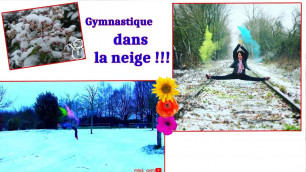 'La première fois que je fais de la gym dans la neige !'