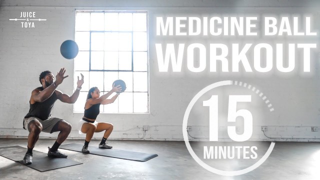 '15 Minute Medicine Ball HIIT Workout [For All Fitness Levels]'