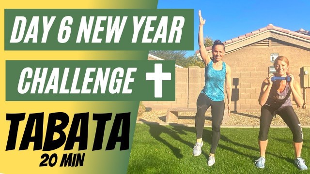 'Day 6 New Year\'s  Challenge | Christian Tabata with dumbbells | Workout from home'