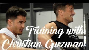 'Christian Guzman does his first FST-7 shoulder workout / Posing with Jeremy Buendia'