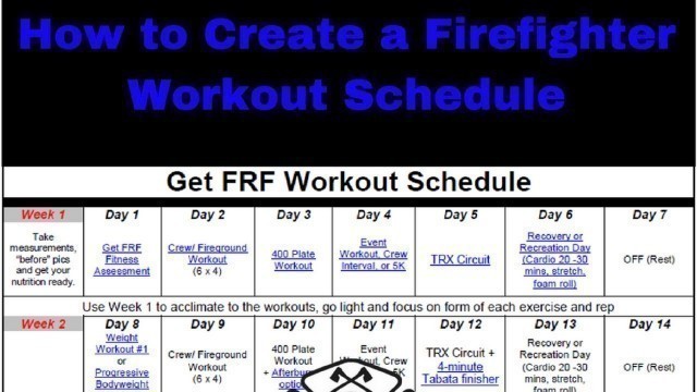 'How to Create a Firefighter Workout Schedule'