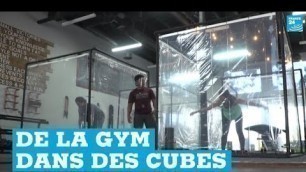 'Covid-19 : faire de la gym dans des cubes individuels'