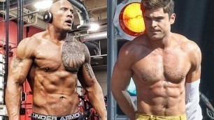 'The Rock vs Zac Efron Body Transformation'