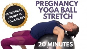 'Pregnancy Yoga Ball Stretches'