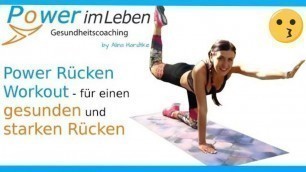 'Frauen Rückentrainings Workout für Zuhause Übungen fitter, starker, gesunder Rücken'