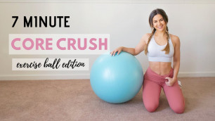 '7 Minute Core Crush Workout with Ashley Gaita - Home Exercise Ball Fitness Routine for Abs and Back'