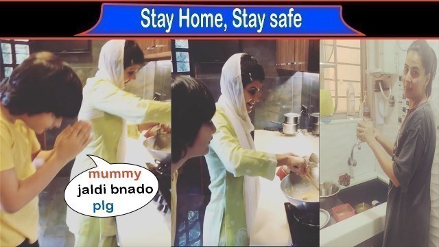 'WATCH VIDEO : Mandira Bedi Tried himself in the kitchen And kirti kulhari washed dishes...'