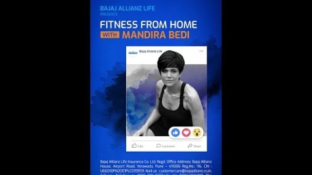 'Mandira Bedi – Work Out From Home | Easy Home Workouts | #FitnessFromHome | Bajaj Allianz Life'