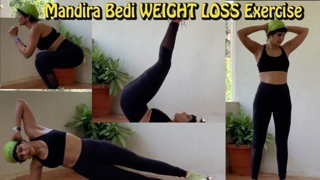 'Mandira Bedi\'s NO EQUIPMENT WEIGHT LOSS Exercise Routine'