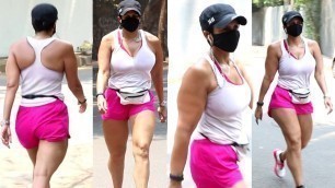 'Mandira Bedi  Jogging On Streets Of Bandra!!'