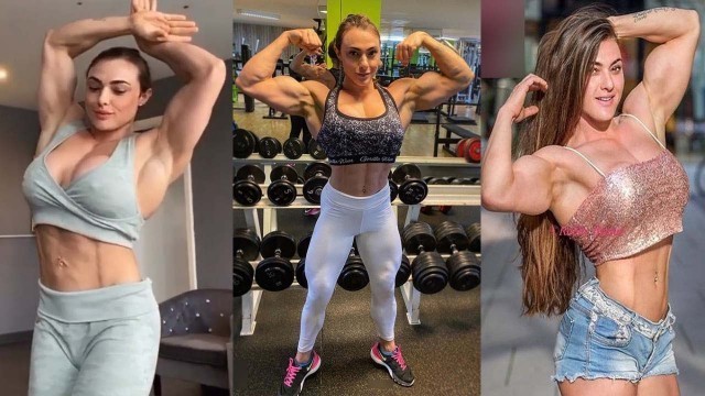 'Jessica Sestrem Big Arms Girl | Italo-Brazilian | Strong Body Female | Female Fitness Motivation'