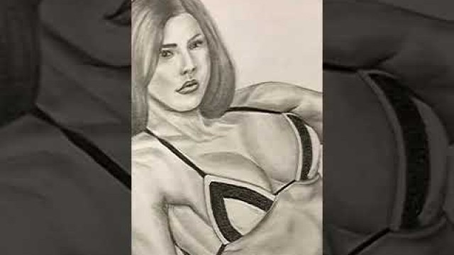 'Brazilian Fitness Model: Eva Andressa #shorts #PencilDrawing'