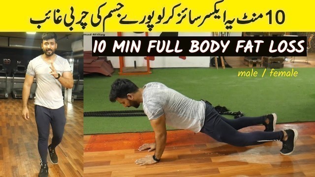 '10 Minute Home Workout for Weight Loss No Gym No Equipment'