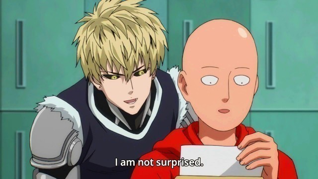 'Saitama and Genos getting their test scores and HERO RANKS!!!!!  | One Punch Man'