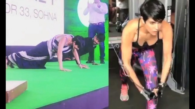 'Mandira Bedi Push Ups In Saree'