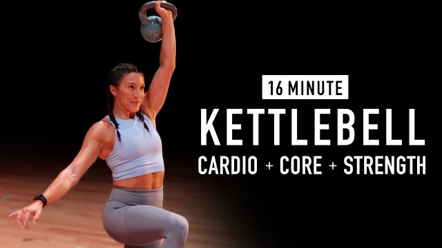 '16 MINUTE // KETTLEBELL WORKOUT // CARDIO + CORE + STRENGTH // Tabata Songs'