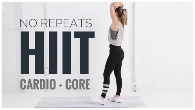 'HIIT Cardio + Core // No Repeats, No Equipment Workout'