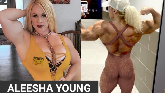 'Aleesha Young muscular development | Muscles Girl | Female Bodybuilder IFBB PRO | FITNESS Model'