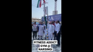 'FITNESS ADDICT GYM..FLAG HOISTING..LOVE INDIA..❤️'