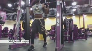 'lower body workout squats and leg press  with dontae ingraham at planet fitness'