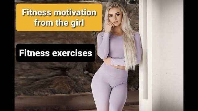 'Fitness motivation from the girl. Fitness exercises. Gym'