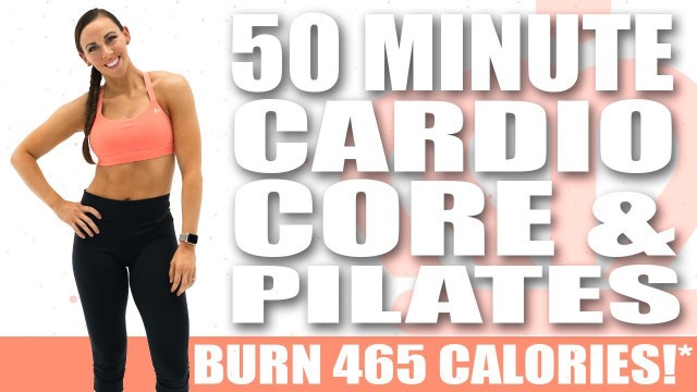 '50 Minute TABATA CARDIO, CORE, AND PILATES WORKOUT! 