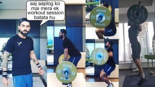 'Watch Virat Kohli\'s UNBELIEVABLE 100Kgs Weight Lifting Heavy Workout Sessions At Home'