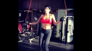 'Mandira Bedi Skipping Rope for a spin at GYM'